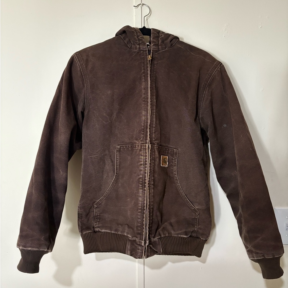 Carhartt Men's Dark Brown Hooded Jacket